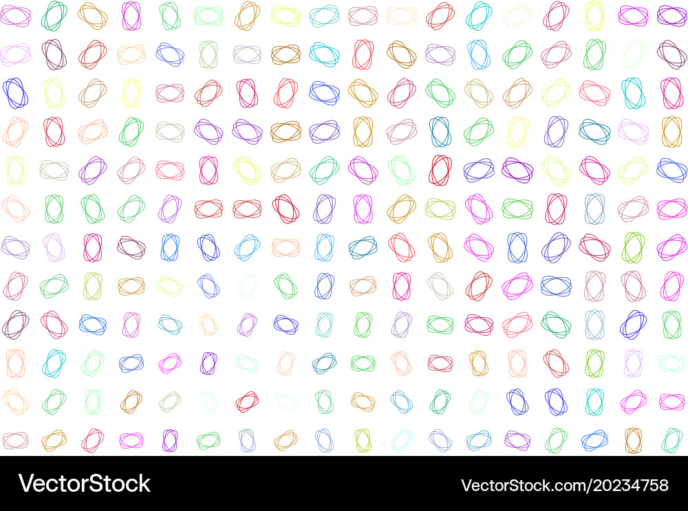Abstract colored oval mixed shape pattern vector image