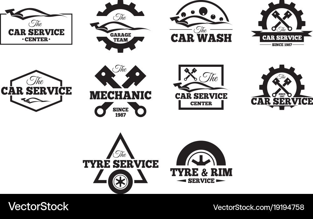 Automotive Badges & Emblems Vector Image
