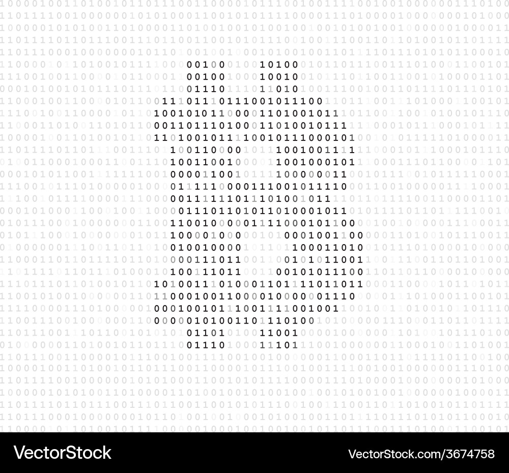 Bitcoin Binary Code Symbol vektorbild