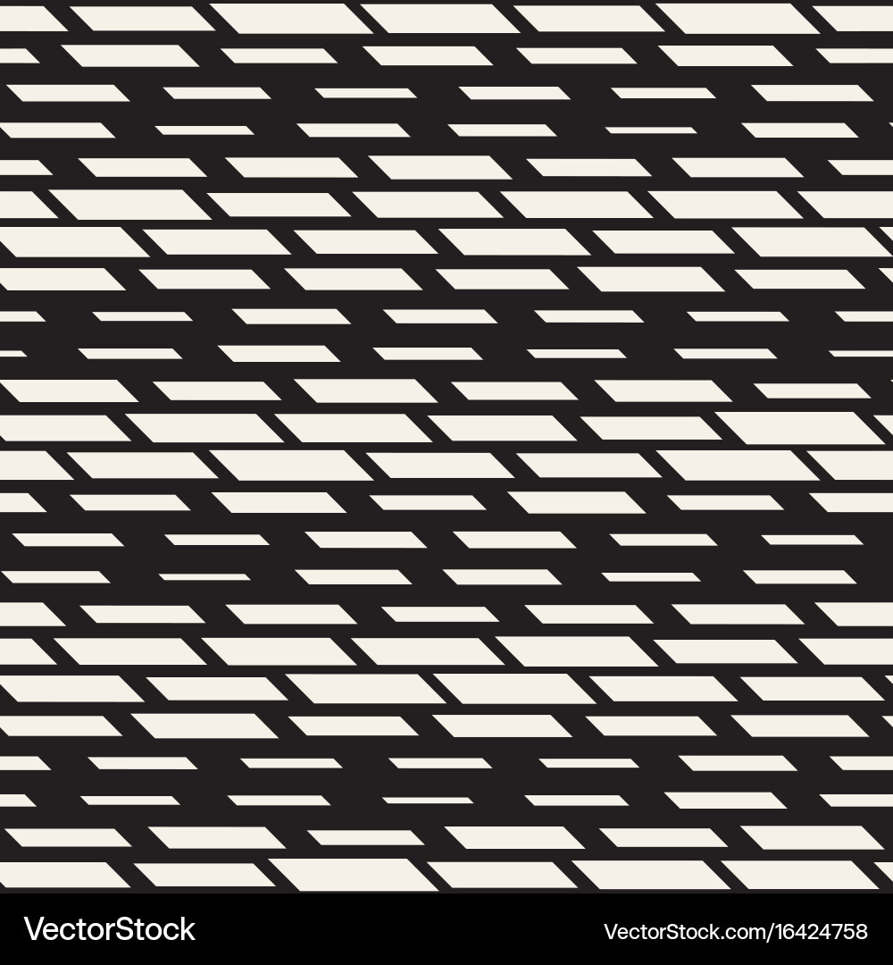 Black and white irregular dashed lines pattern vector image