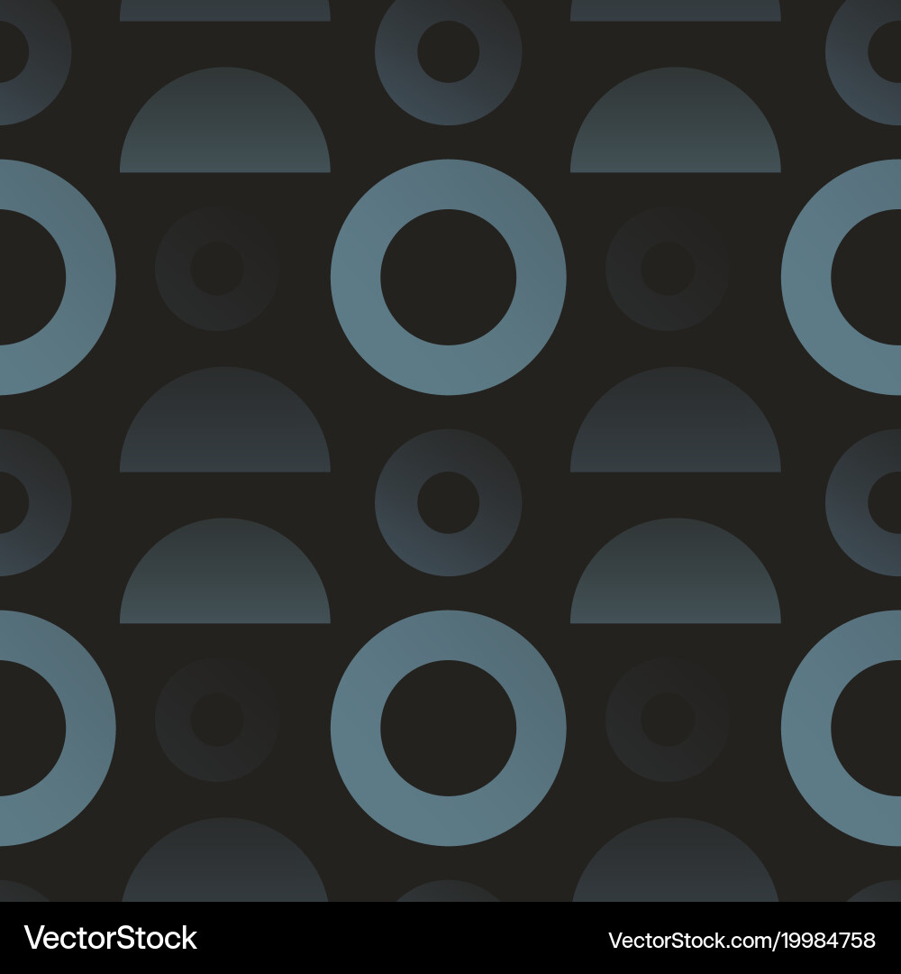 Circles and halfes gradients seamless pattern vector image