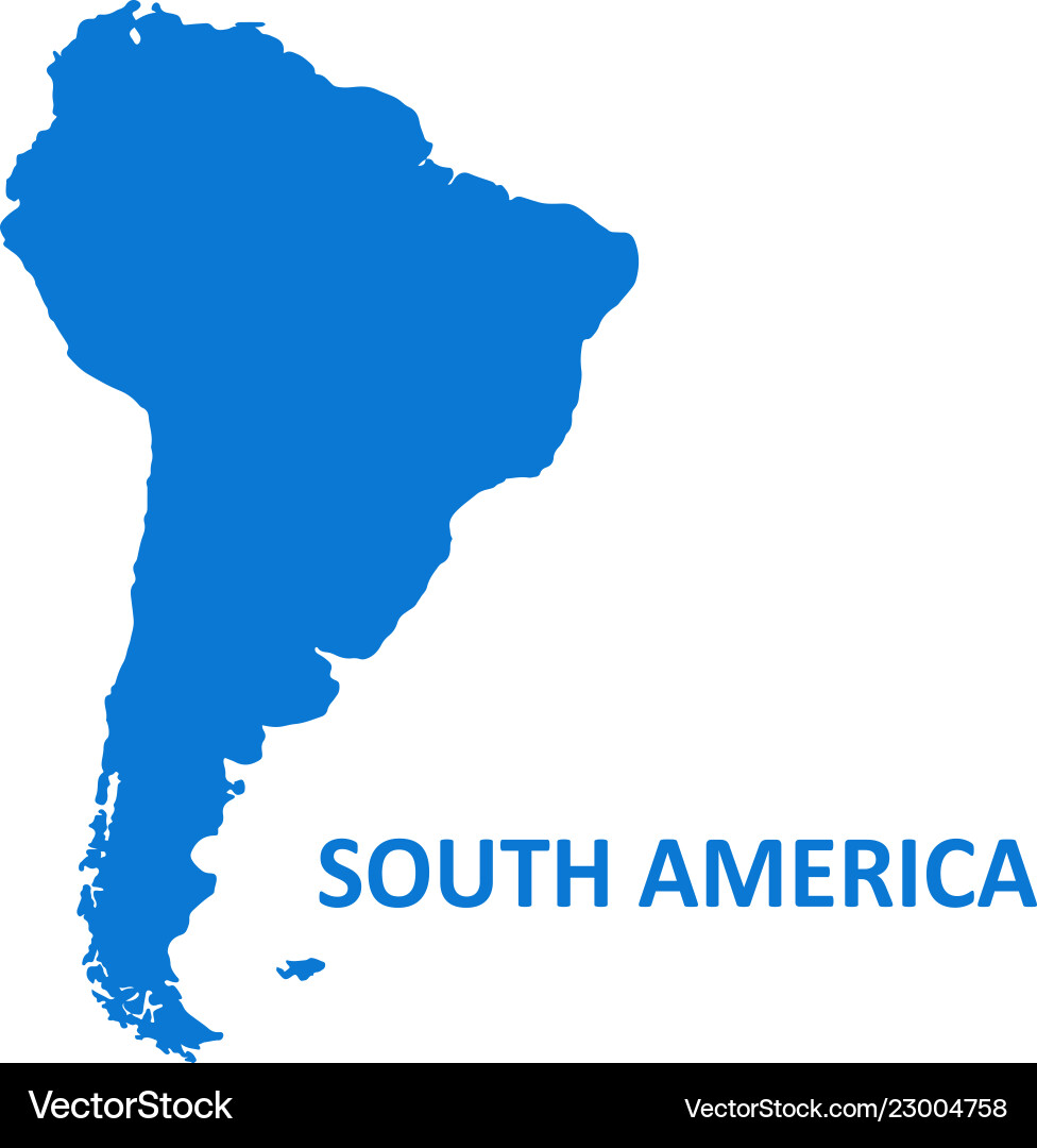 Continent map on white background Vector Image
