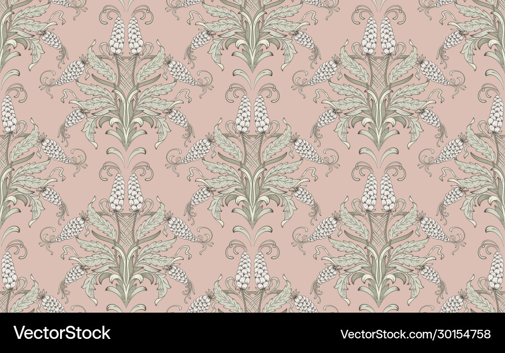 Damask seamless emboss pattern background Damask seamless emboss pattern background vector image
