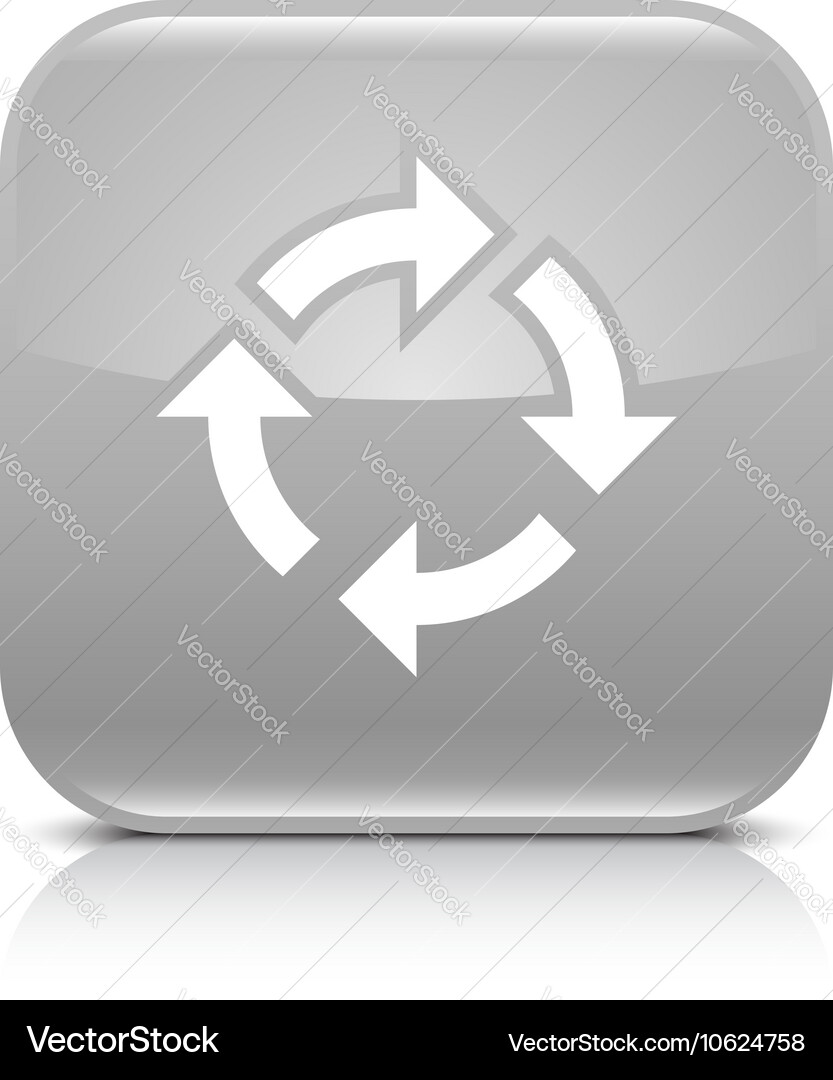 Gray arrow repeat reload refresh rotation icon vector image