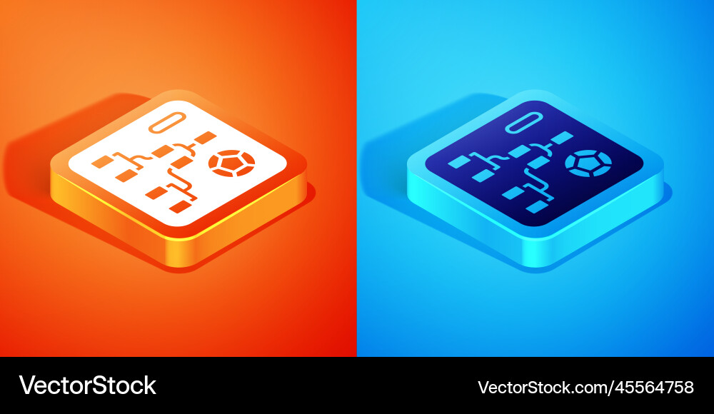 Isometric results and standing tables scoreboard Isometric results and standing tables scoreboard Vector Image