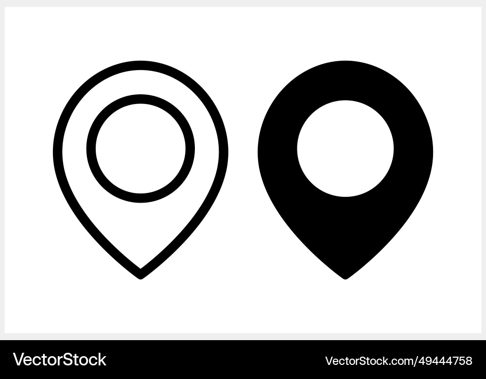 Map pointer icon isolated gps location symbol Map pointer icon isolated gps location symbol vector image