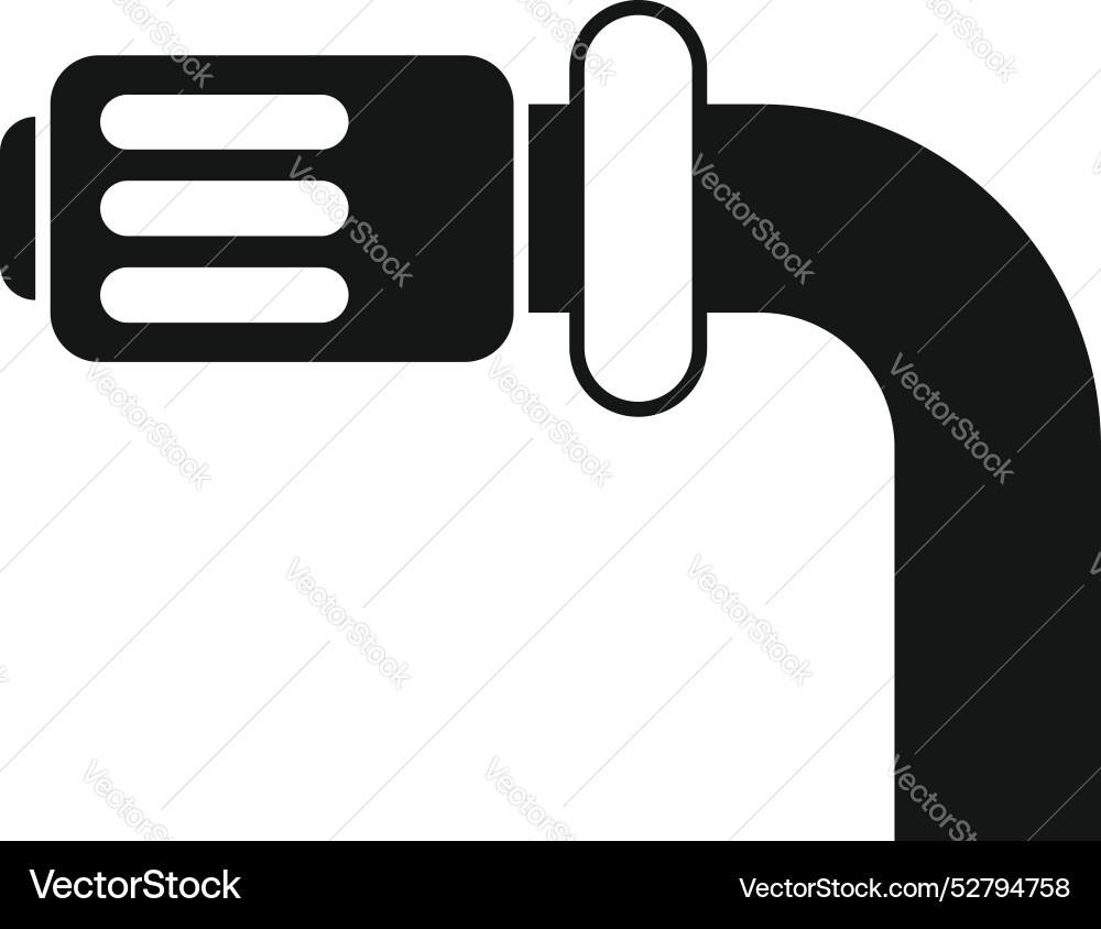 Pipe connecting with a filter creating plumbing Vector Image