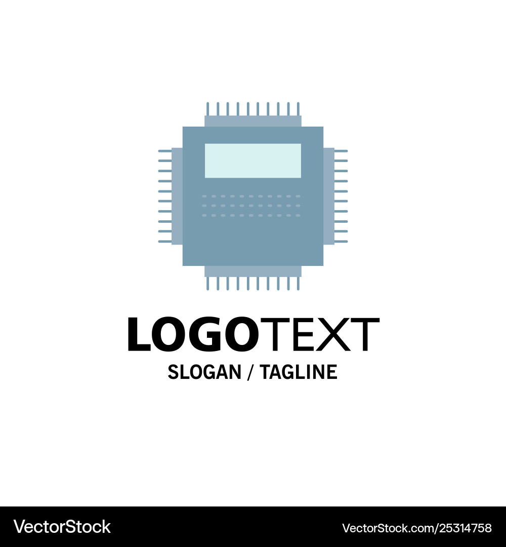 Processor hardware computer pc technology flat Processor hardware computer pc technology flat vector image