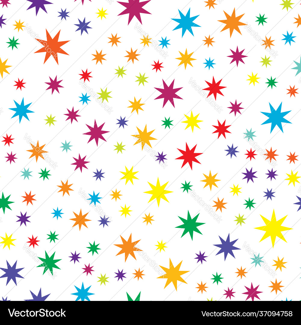 Random star shape pattern background seamlessly vector image