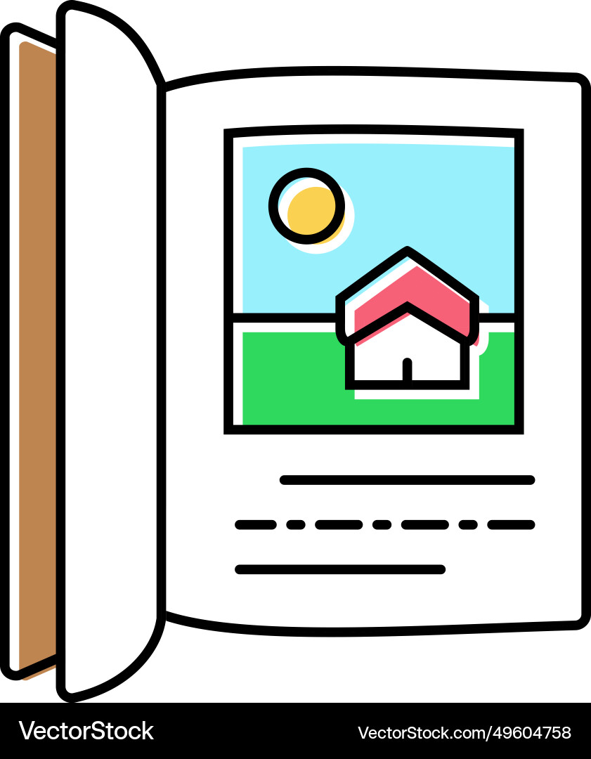 Reading child fun color icon Vector Image