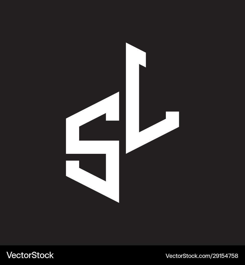 Sl initial letters logo monogram with up to down Sl initial letters logo monogram with up to down Vector Image