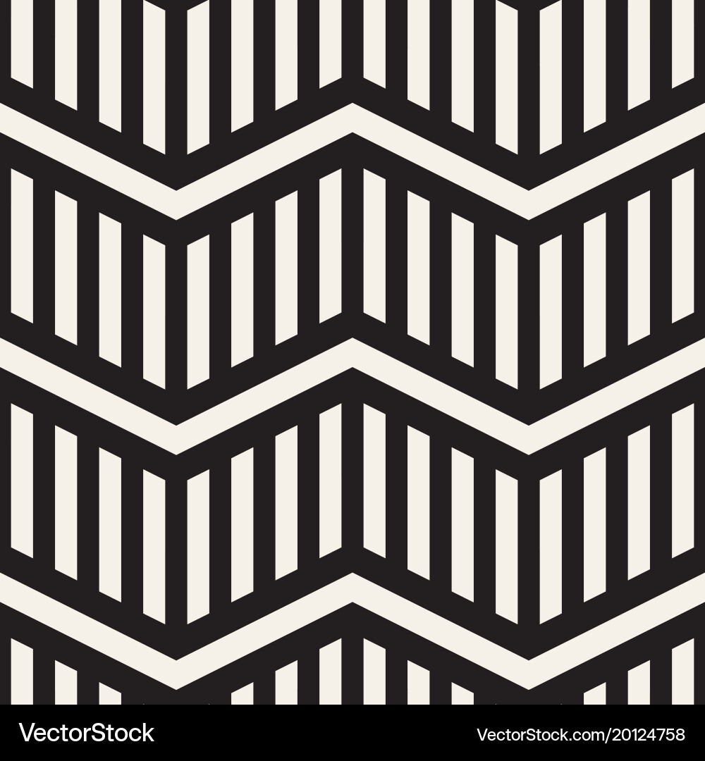 Zigzag Line Pattern - Monochrome Vector Image