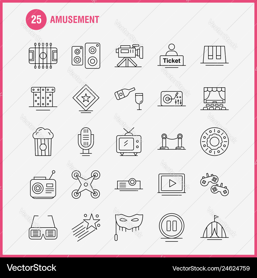 Amusement line icon for web print and mobile uxui Amusement line icon for web print and mobile uxui vector image