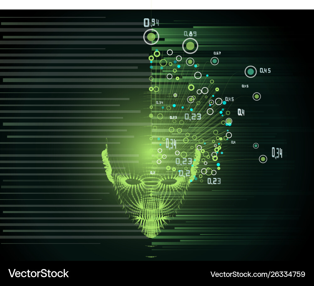 Artificial Intelligence Data Network Vector Image