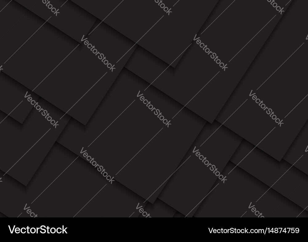 Black background abstract square overlap concept vector image