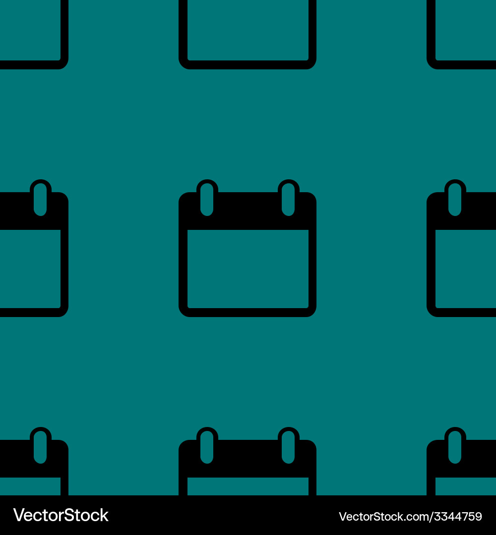 Calendar web icon flat design seamless pattern vector image