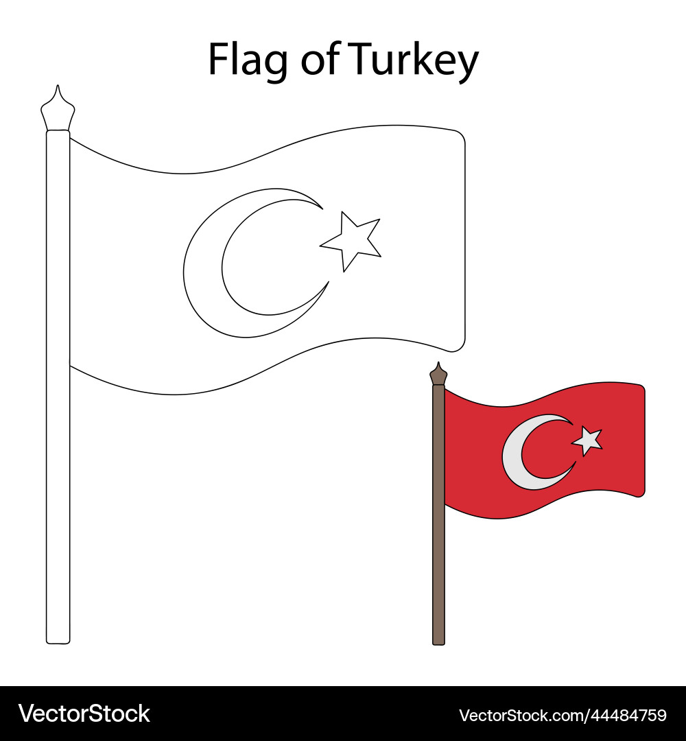 Color the flag according to given example Color the flag according to given example Vector Image