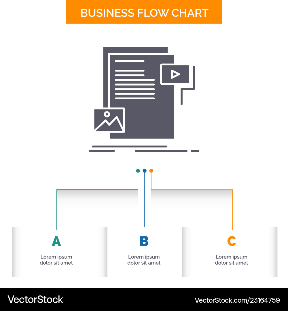 Data document file media website business flow Data document file media website business flow vector image