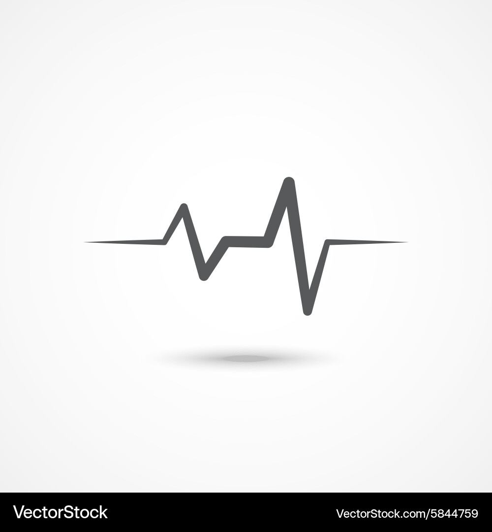 Heartbeat Rhythm Icon Vector Image