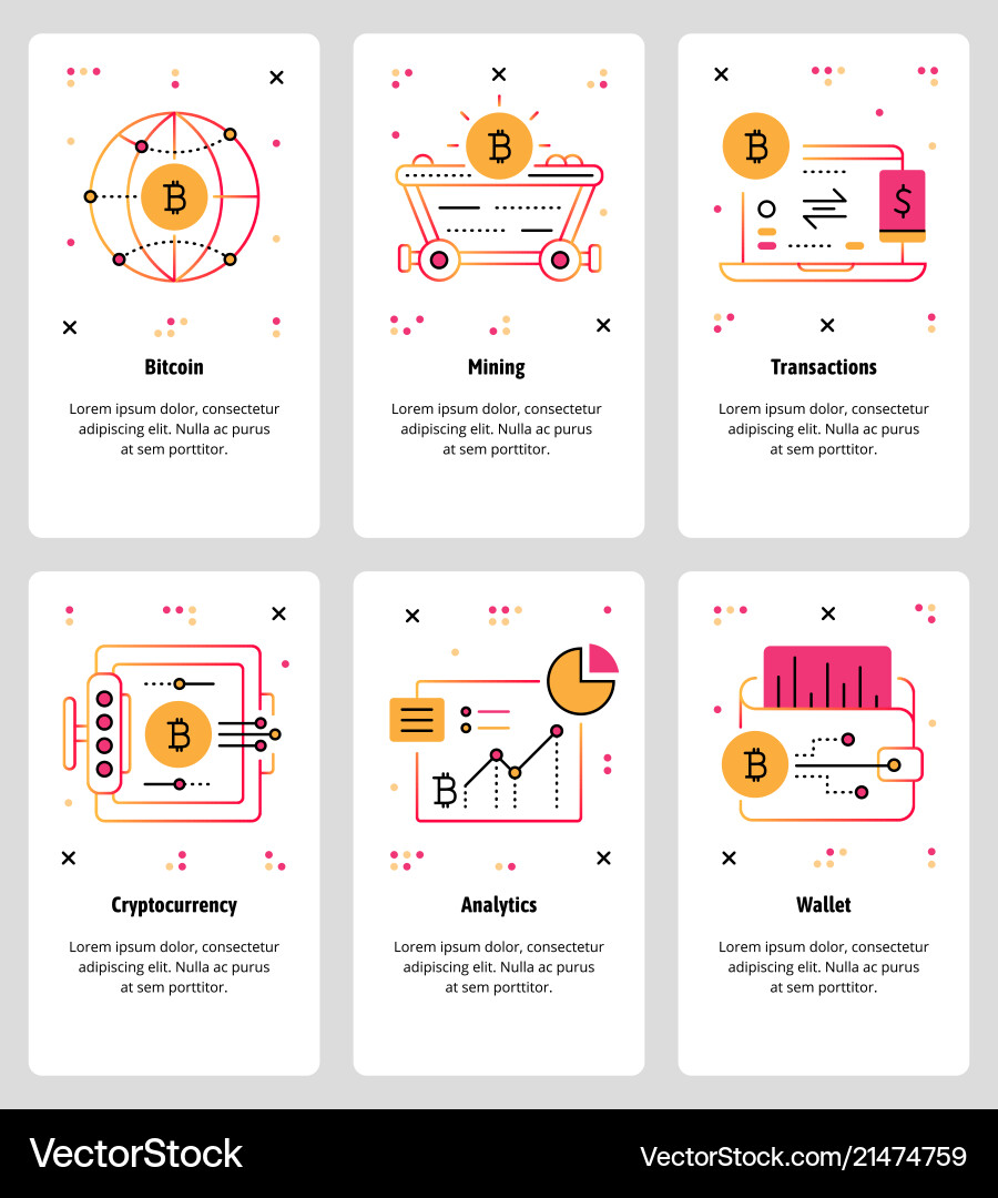 Line art web and mobile app template set Line art web and mobile app template set Vector Image