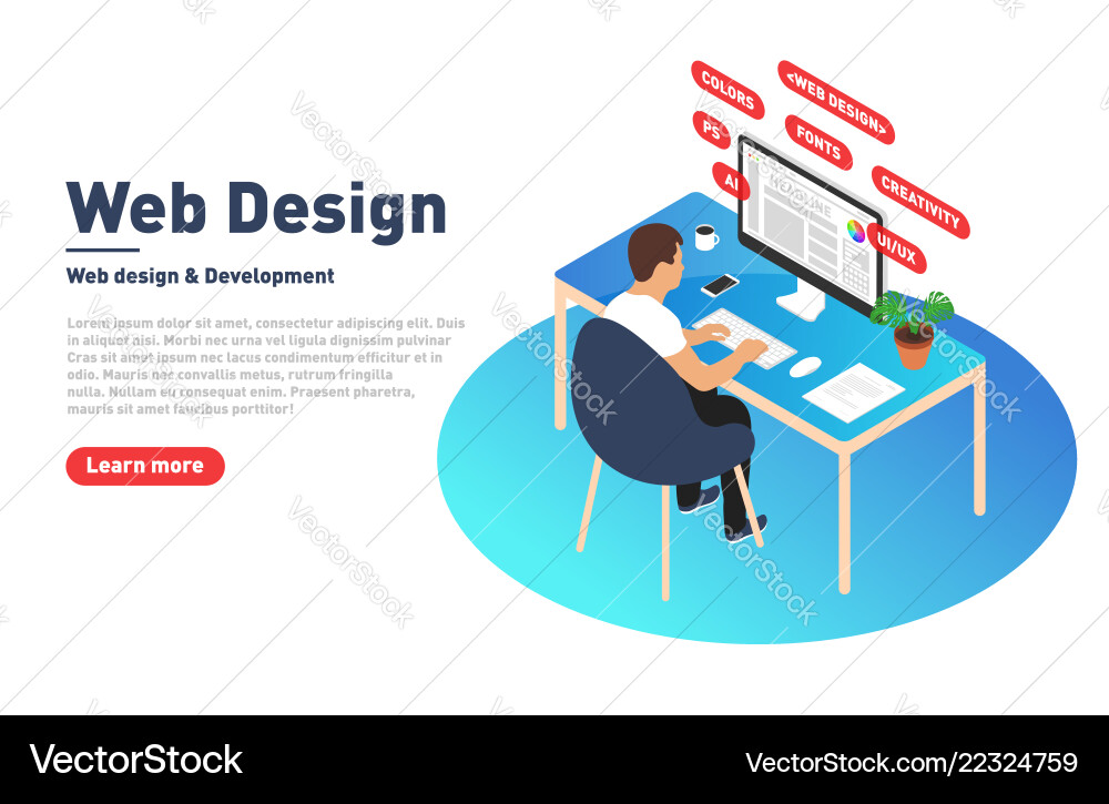 Modern Web Development Concept Vector Image