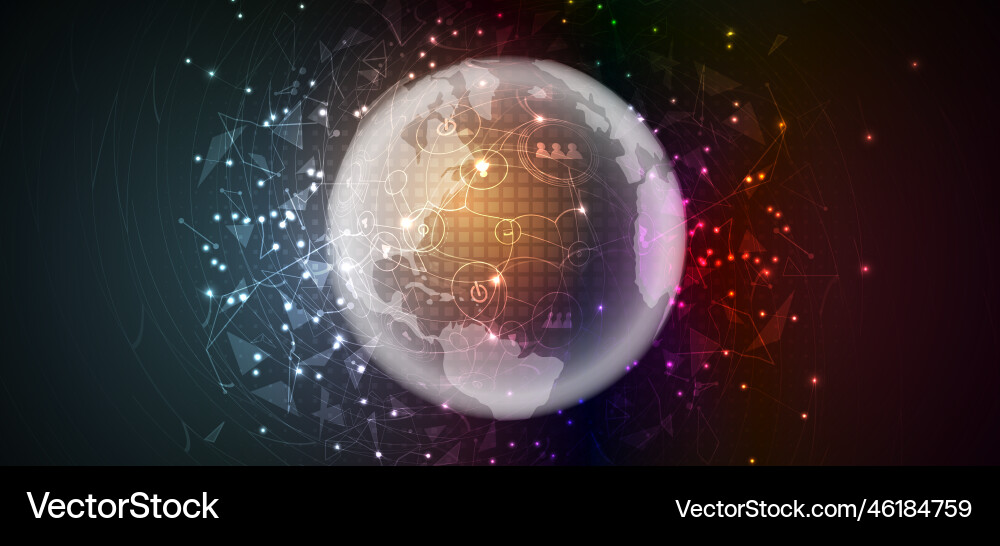 Neural network concept connected cells with links Neural network concept connected cells with links vector image