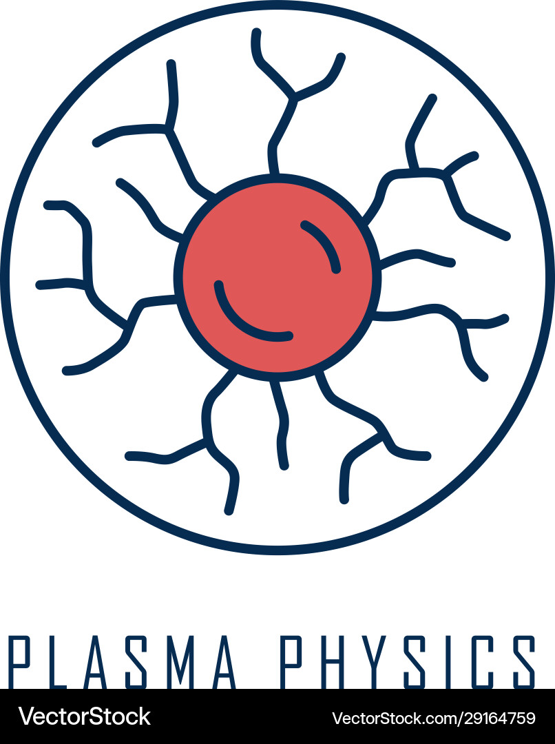 Plasma Physics: High Energy State Icon – Royalty-Free Vector | VectorStock