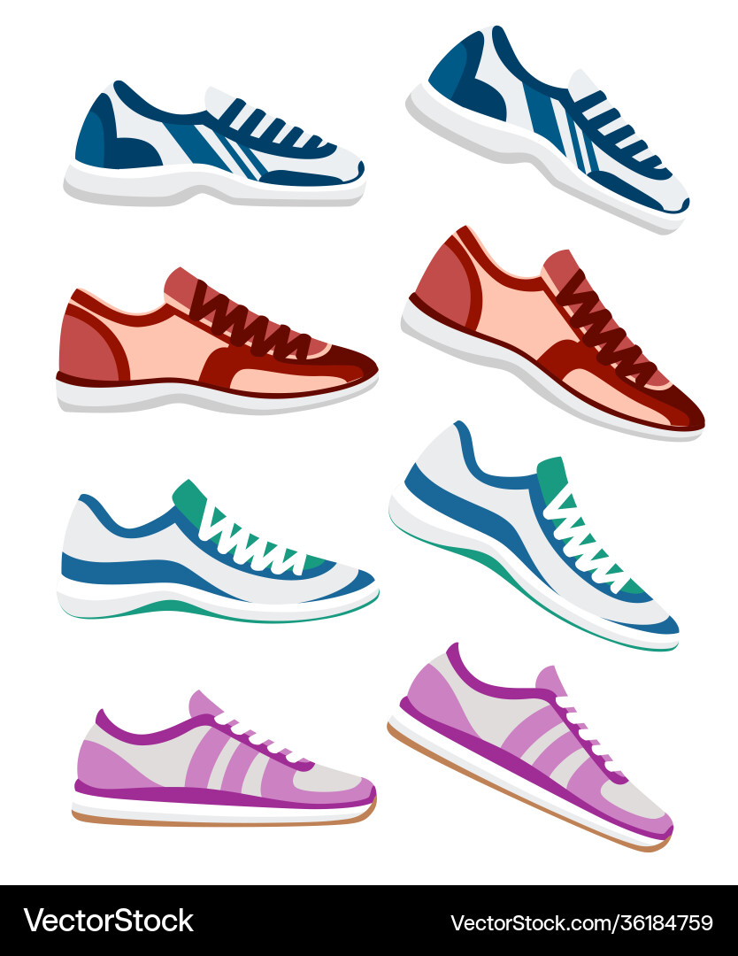 Sneaker Schuh sportlich Sneaker Fitness Sport Vektorbild