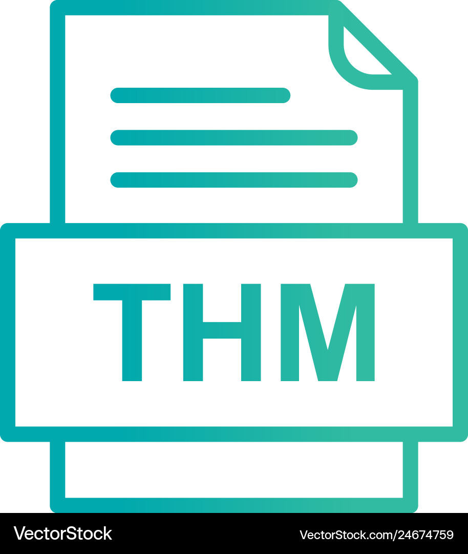 Thm file document icon Vector Image