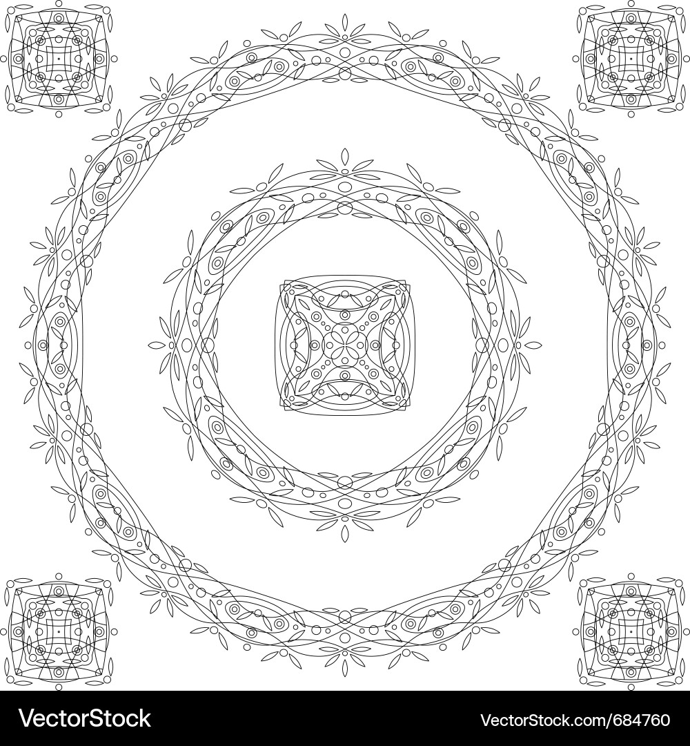 Abstract pattern frame vector image