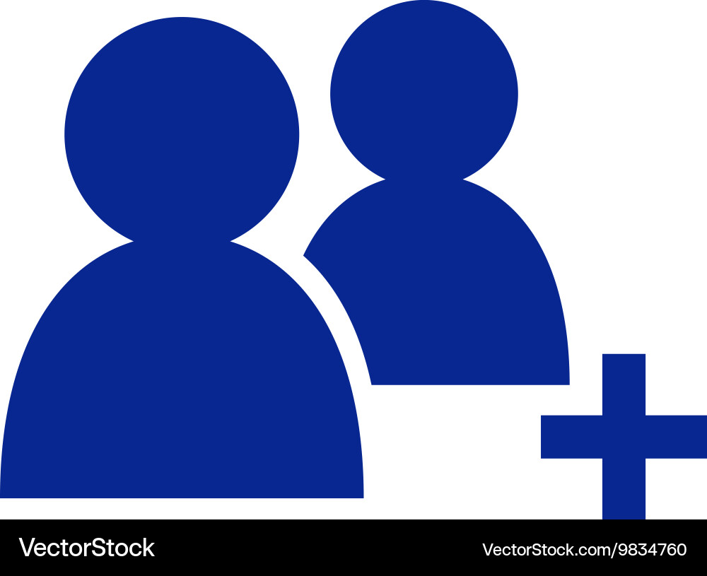 Add new user account flat icon for apps vector image