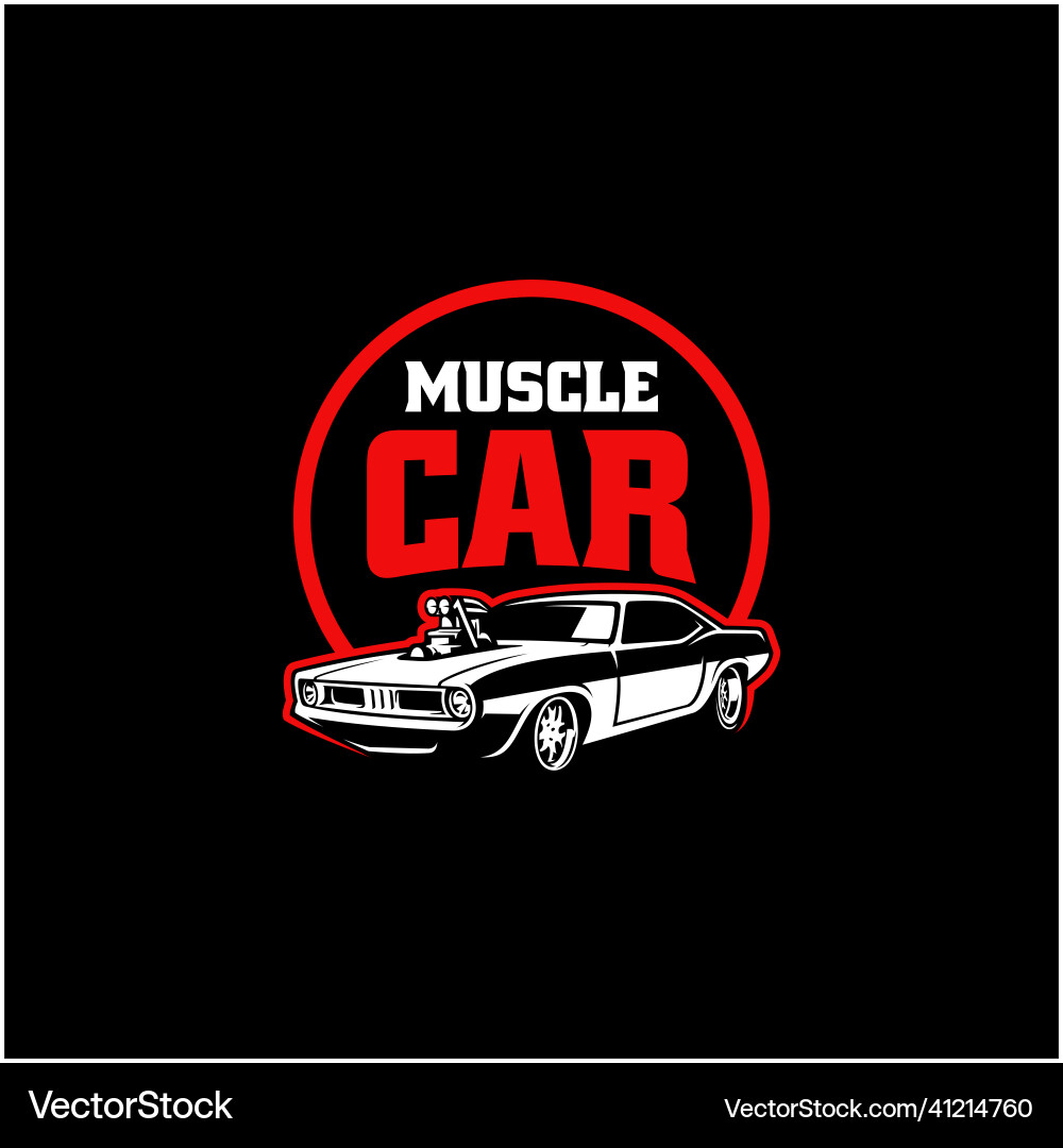 American muscle car logo American muscle car logo vector image