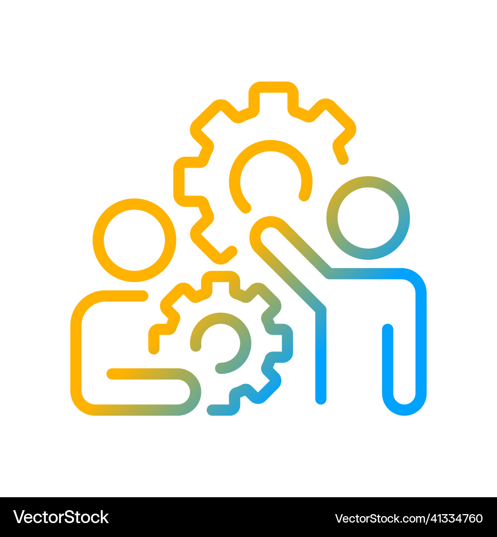 Coordination gradient linear icon Coordination gradient linear icon vector image