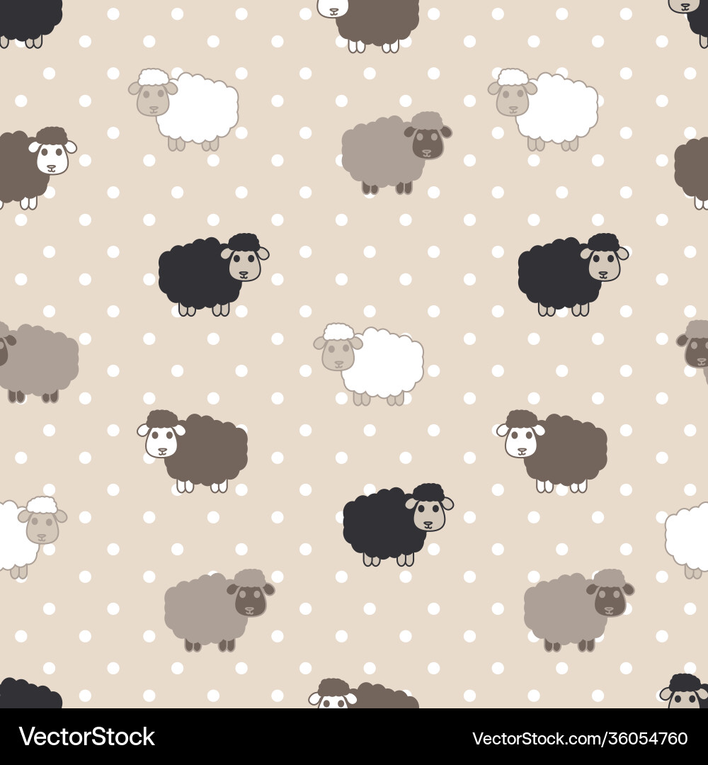Counting sheep seamless pattern Vector Image