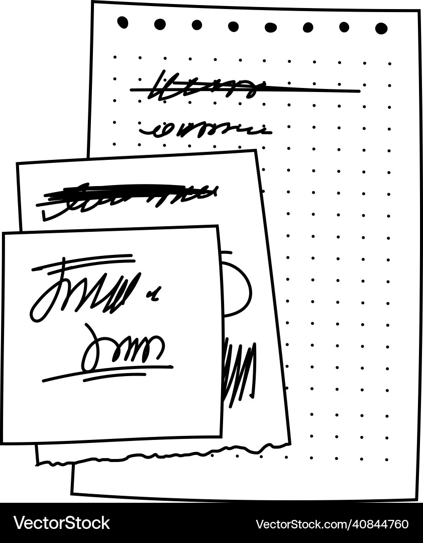 Doodle paper sheet with polka dots from a notepad Doodle paper sheet with polka dots from a notepad vector image