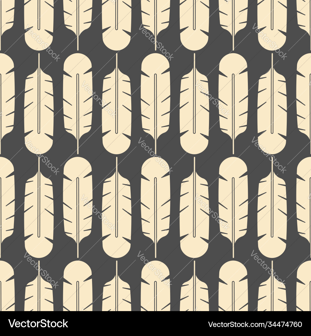 Feather pattern seamless bird background Feather pattern seamless bird background vector image