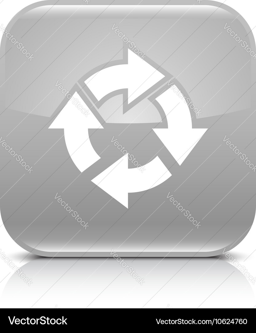 Gray arrow repeat reload refresh rotation icon vector image