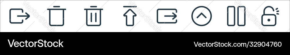 Interface line icons linear set quality vector image