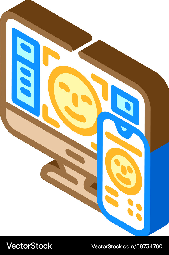 Isometric User Interface Icons Vector Image