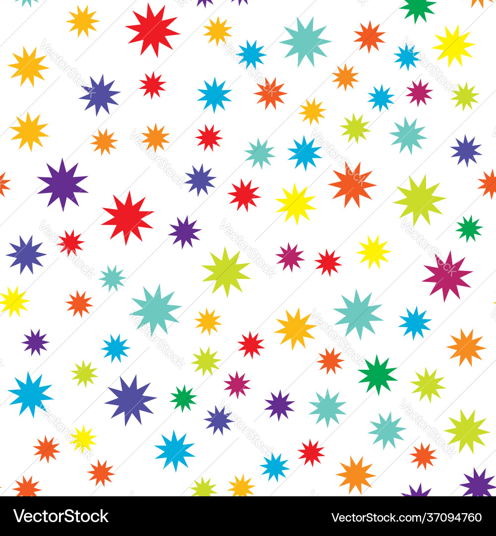 Random star shape pattern background seamlessly Random star shape pattern background seamlessly Vector Image