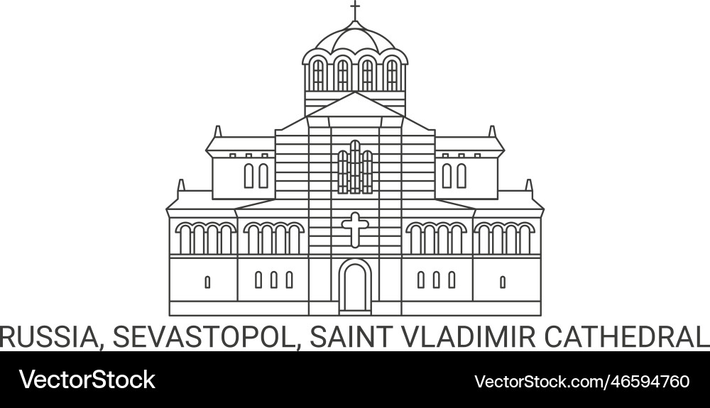 Russland sevastopol saint vladimir Kathedrale Russland sevastopol saint vladimir Kathedrale vektorbild