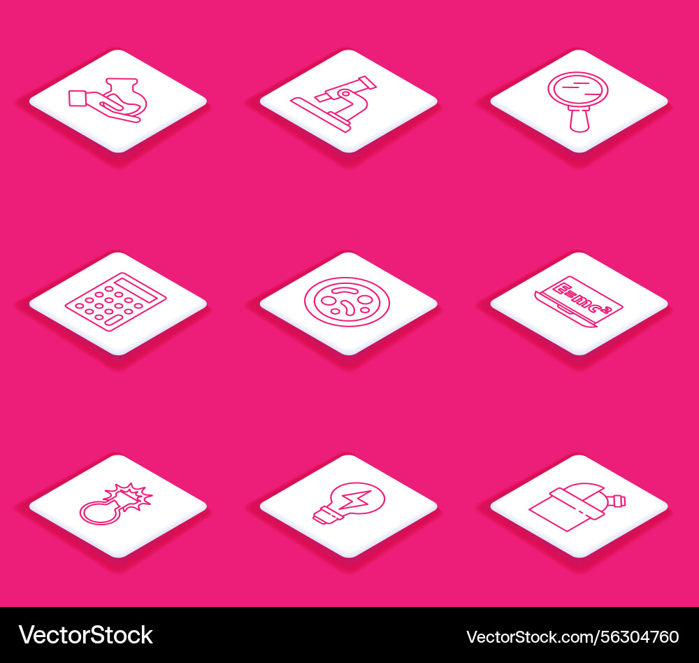 Set line test tube and flask microscope Set line test tube and flask microscope vector image