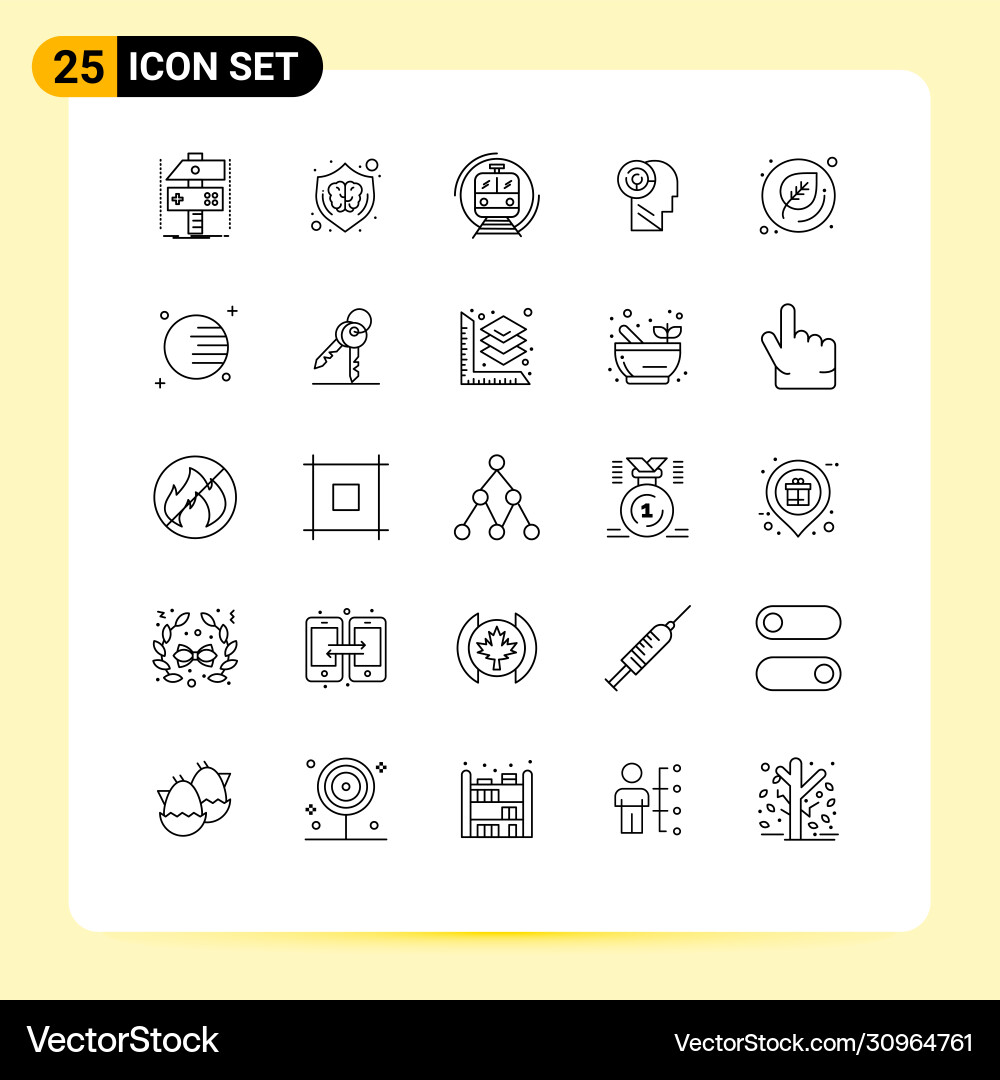 25 universal lines set for web and mobile Vector Image