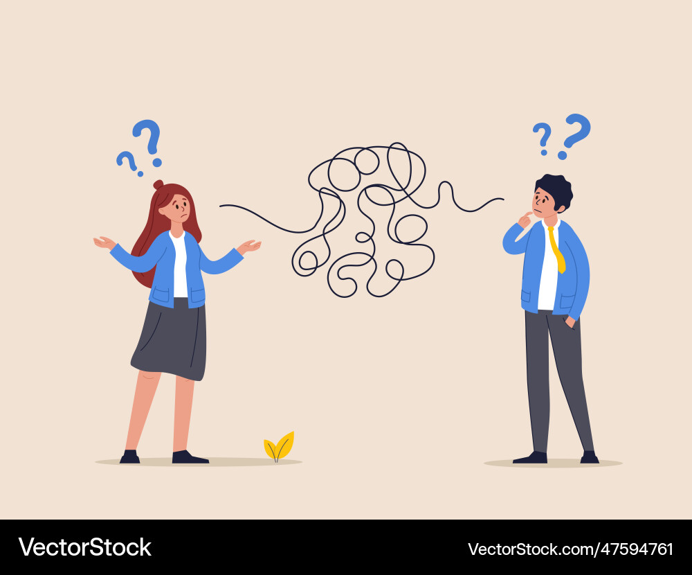 Bad communication concept misunderstanding create Vector Image