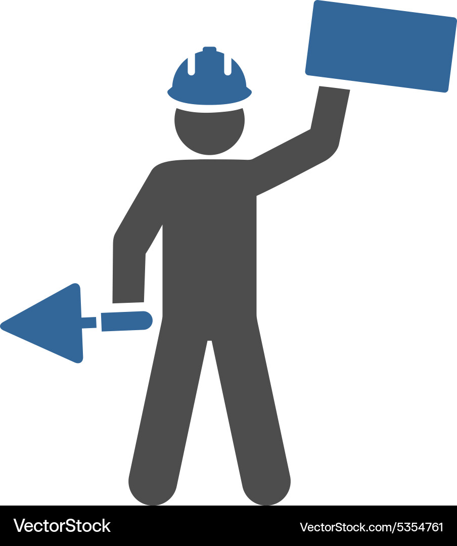 Builder icon from basic plain set vector image