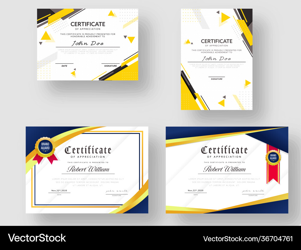 Certificate appreciation template design Vector Image