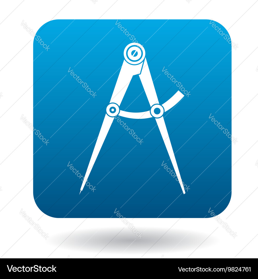 Compass tool icon in simple style Vector Image