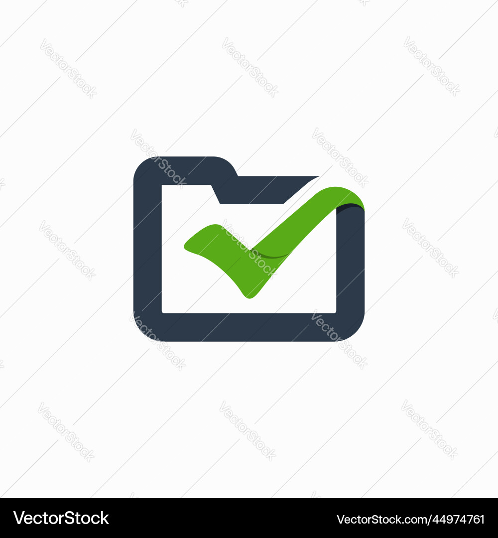 File check logo design vector image