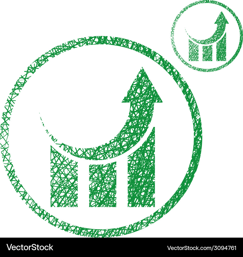 Graph growth graphics simple single color icon vector image