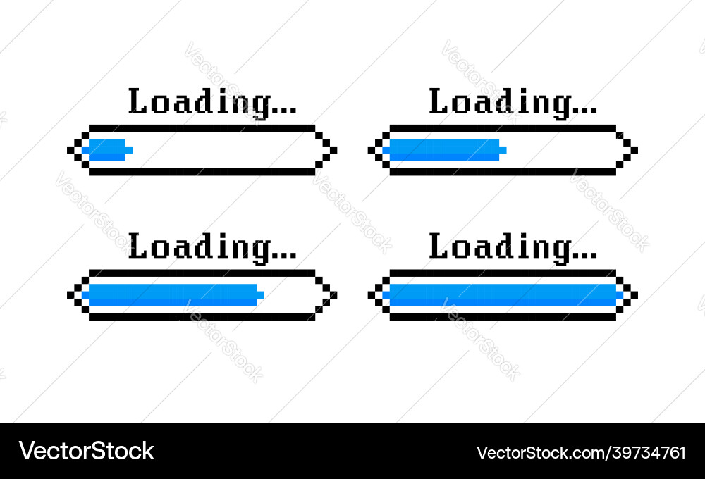 Loading bar progress system software update Loading bar progress system software update vector image